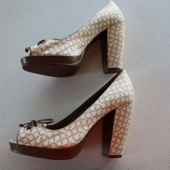 Coach Women's Corey Open Toe Pump Heels - Picture 2 of 3